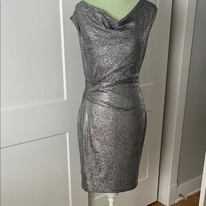 Vince Camuto Shimmering Silver Mini Dress
